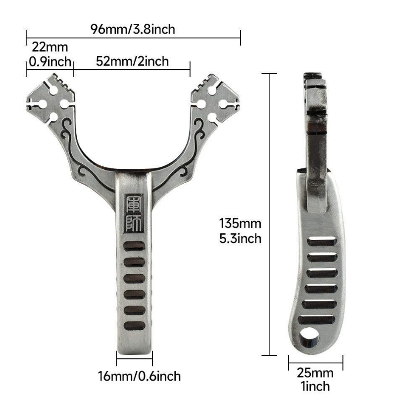 Dark Gray Alloy Turbo Slingshot MARKSMAN