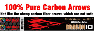 Black Sanlida® Dragon 10 Carbon Arrows (12 Pieces) SANLIDA