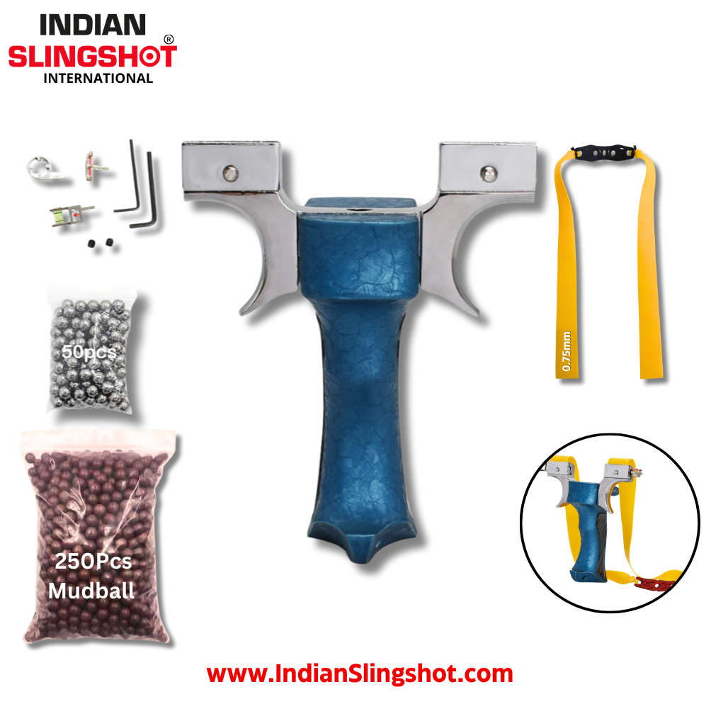 Gray Olympic Pro Alloy Slingshot MARKSMAN