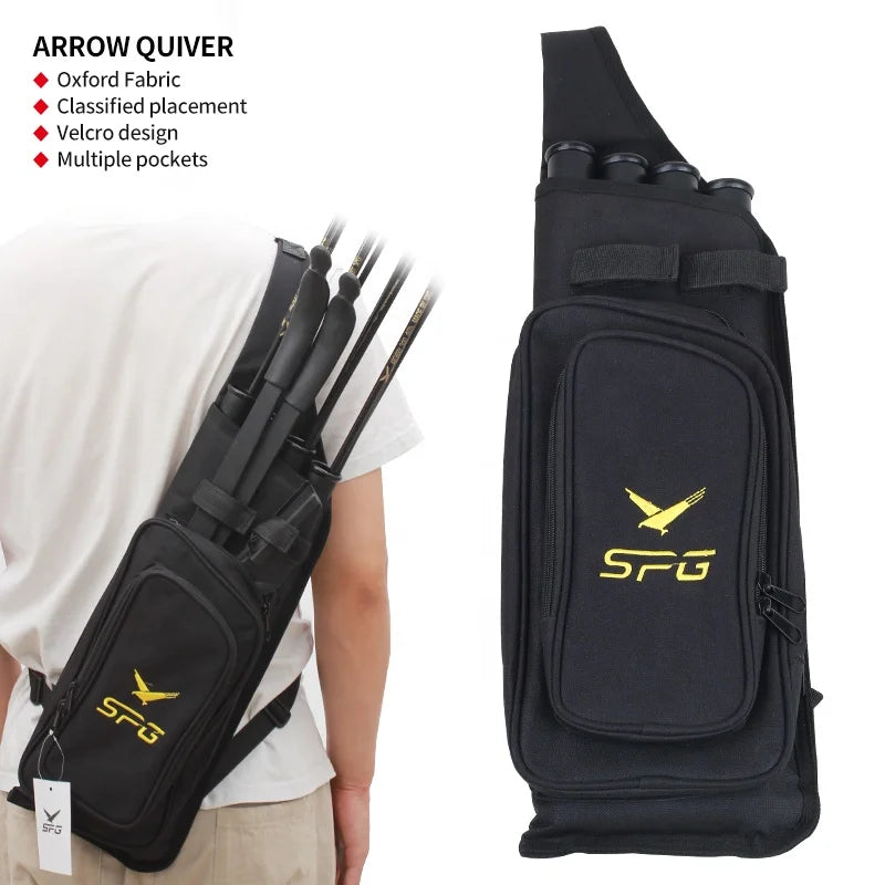 SPG 4-Tube Arrow Quiver – Premium Oxford Fabric Archery Storage Bag