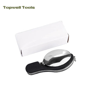 White Smoke 4-in-1 Folding Camping Cutlery Tool | Spoon Fork Knife MARKSMAN