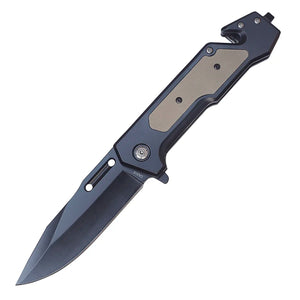 White Smoke 440C Stainless Steel Folding Pocket Knife | G10 Handle MARKSMAN