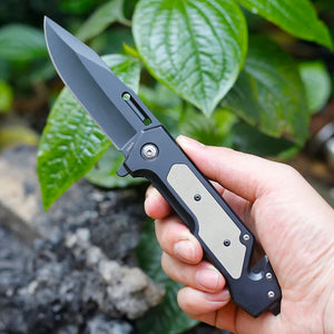 Misty Rose 440C Stainless Steel Folding Pocket Knife | G10 Handle MARKSMAN