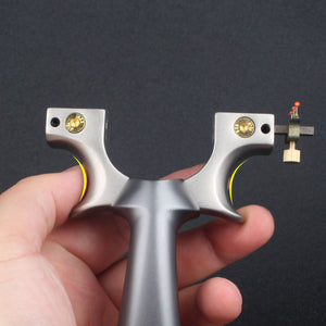 Dark Slate Gray 440C Fast Pressure Stainless Steel Slingshot MARKSMAN