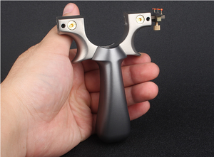 Tan 440C Fast Pressure Stainless Steel Slingshot MARKSMAN