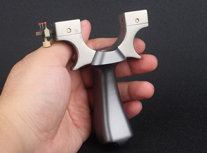 Tan 440C Fast Pressure Stainless Steel Slingshot MARKSMAN