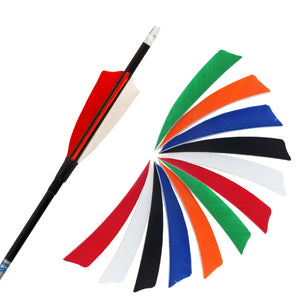 Dark Slate Gray SPG AF106-JY 4 Inch Shield Shape Turkey Feather Arrow Fletching SPG