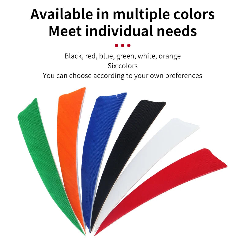 Light Gray SPG AF106-JY 4 Inch Shield Shape Turkey Feather Arrow Fletching SPG