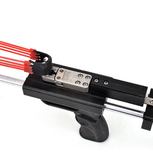Light Gray Powerful Metal Slingshot Rifle With 8 Strand Round Rubber Band For Outdoor Target Shooting INDIAN SLINGSHOT