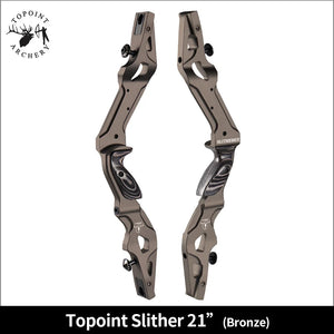 White Smoke Topoint Slither 21-Inch Recurve Bow Riser – Aluminum CNC ILF Topoint
