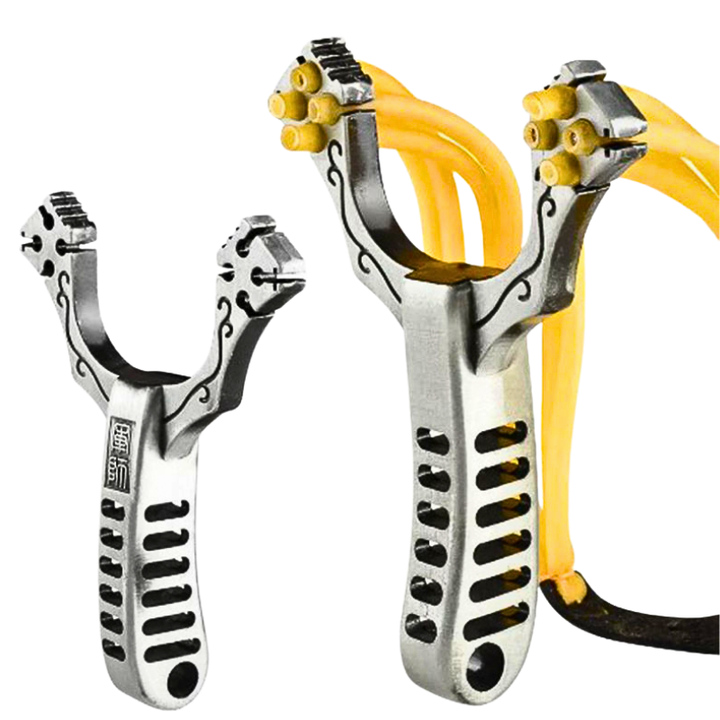 Light Gray Alloy Turbo Slingshot MARKSMAN