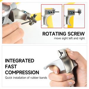 Antique White New Olympic Premium Pure Titanium Alloy / Stainless Steel Slingshot MARKSMAN