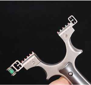 Gray Powerful Aiming High Precision Stainless Steel Slingshot MARKSMAN
