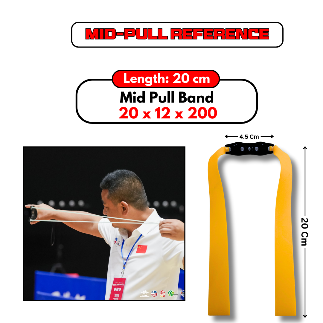 Black Pack of 3 Slingshot Replacement Flat Bands | 17cm, 20cm & 24cm | 0.60mm, 0.70mm & 0.80mm | White & Yellow | Natural Latex Slingshot Catapult Accessories INDIAN SLINGSHOT