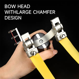 Tan Rotating Bow Head Stainless Steel Wooden Slingshot For Quick Target Shooting With Triple Sight INDIAN SLINGSHOT