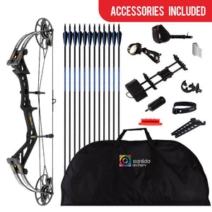 Tan Sanlida® New Dragon X7 Compound Bow 70lbs Full Kit SANLIDA