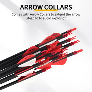 Dark Slate Gray SPG 500 Spine Mixed Carbon Arrows – 7.8mm Threaded Tip 30 Inch Set SPG
