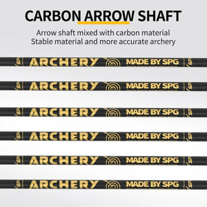 Dark Slate Gray SPG 500 Spine Mixed Carbon Arrows – 7.8mm Threaded Tip 30 Inch Set SPG