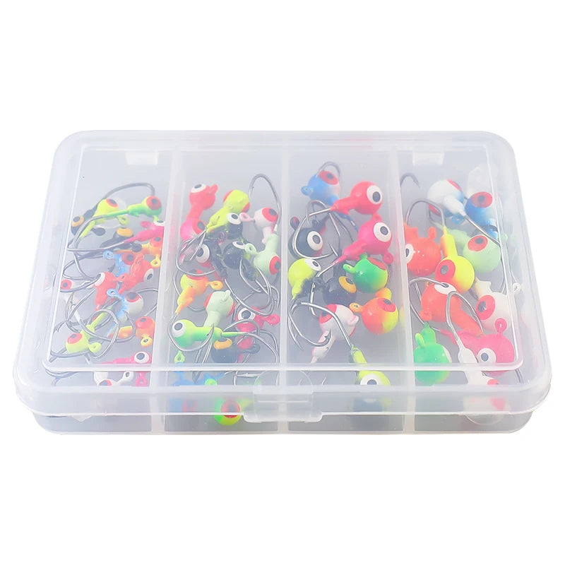 51pcs Jig Head Fishing Hook Set | Crappie & Worm Hooks