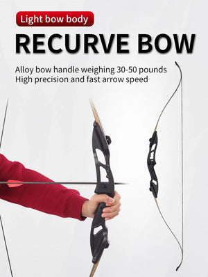 White Smoke SPG 56 Inch Recurve Bow – 30-50lbs Right-Handed Aluminum Alloy Bow SPG