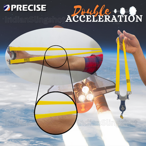 Gray Precise Premium 0.70mm Thickness, 26cm Long Sharpened Slingshot Rubber Band for Double Speed and Accuracy INDIAN SLINGSHOT