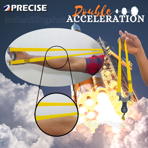 Gray Precise High-Performance 0.75mm 26cm Length Sharpened Slingshot Taper Butterfly Flat Band for Double Acceleration and Maximum Power INDIAN SLINGSHOT