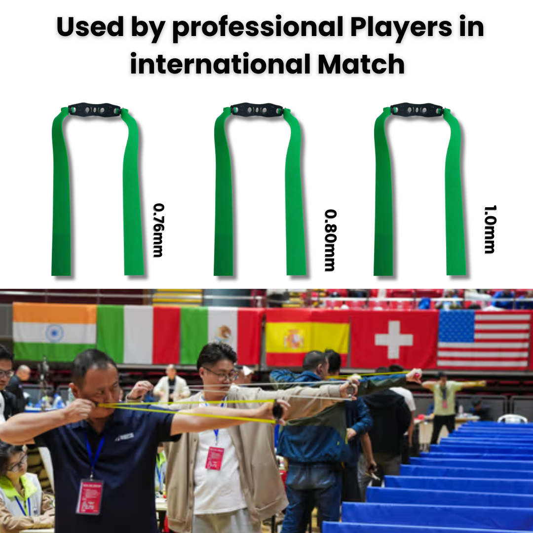 Tan GZK 3-Piece Sample Pack Slingshot Replacement Flat Bands | 20cm Mid Pull Latex Bands | 0.76mm, 0.80mm & 1mm | Durable Natural Latex Slingshot Accessories INDIAN SLINGSHOT