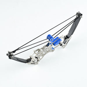 White Smoke Mini 304 Stainless Steel Composite Small Pulley Kids Bow And Arrows For Target Shooting INDIAN SLINGSHOT