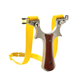 Saddle Brown Stainless Steel Wooden Shooting Special High-Quality Slingshot for Outdoor Target Shooting MARKSMAN