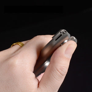 Tan Popeye Palm Treasure Stainless Steel High-Power Slingshot MARKSMAN