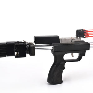 White Smoke Powerful Metal Slingshot Rifle With 8 Strand Round Rubber Band For Outdoor Target Shooting INDIAN SLINGSHOT