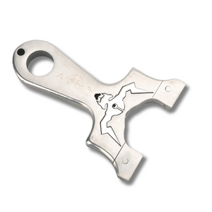 Antique White Bull Head QHV Stainless Steel Slingshot MARKSMAN