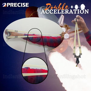 Light Gray Precise Double Acceleration Sharpened 0.65mm Slingshot Rubber For Increased Speed and Power INDIAN SLINGSHOT