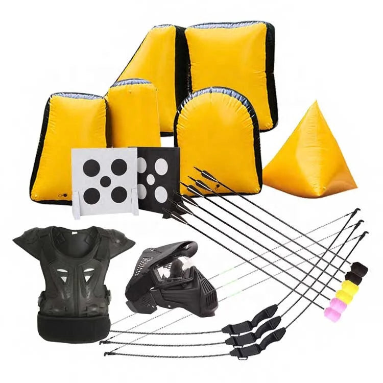 Goldenrod SPG 6-Person Archery Tag Set – Foam Tip Bow, Arrows, Masks & Bunkers Kit SPG