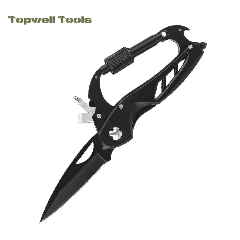 Stainless Steel 6-in-1 Mountaineering Buckle Multitool