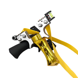 Goldenrod New Strong Anti-Slip Design Double Screw Resin Slingshot For Outdoor Target Shooting Catapult MARKSMAN
