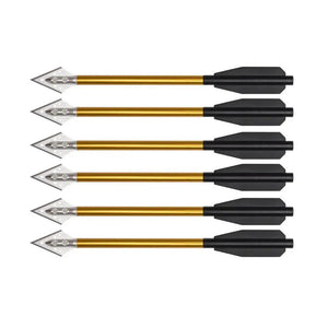 White Smoke 6PCS Aluminum Mini Crossbow Bolts 6.3" Archery Arrows MARKSMAN