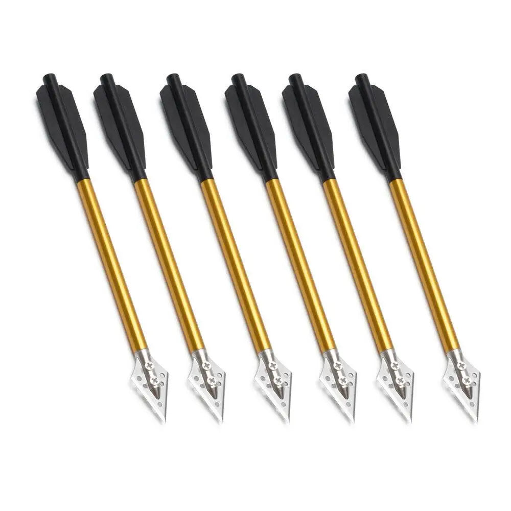 White Smoke 6PCS Aluminum Mini Crossbow Bolts 6.3" Archery Arrows MARKSMAN