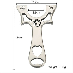 Light Gray New Hollow Eagle King Stainless Steel Slingshot MARKSMAN