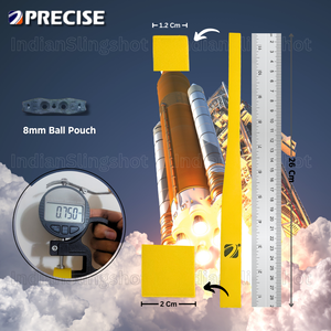 Dark Slate Gray Precise High-Performance 0.75mm 26cm Length Sharpened Slingshot Taper Butterfly Flat Band for Double Acceleration and Maximum Power INDIAN SLINGSHOT