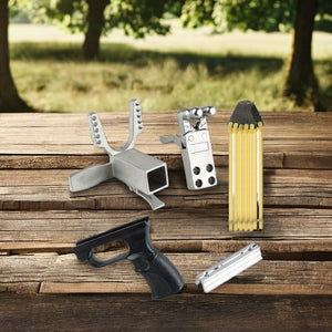 Dark Khaki Five-Piece DIY Shooting Slingshot Set - High-Speed Strong Spring Composite Accessories Slingshot Release INDIAN SLINGSHOT