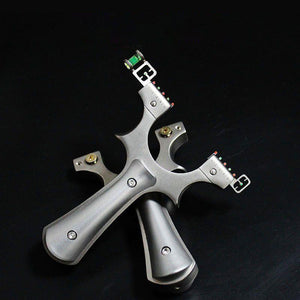 Black Powerful Aiming High Precision Stainless Steel Slingshot MARKSMAN
