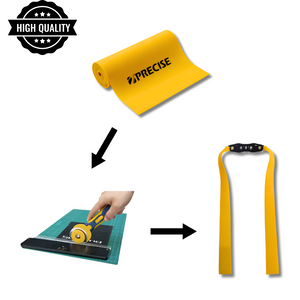 Goldenrod Pack of 3 Slingshot Replacement Flat Bands | 17cm, 20cm & 24cm | 0.60mm, 0.75mm & 0.80mm |  Natural Rubber Color, Yellow & Green | Natural Latex Slingshot Catapult Accessories INDIAN SLINGSHOT