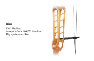 Tan Sanlida® Hero 10 II Target Full Module Compound Bow Kit - Gold Edition SANLIDA