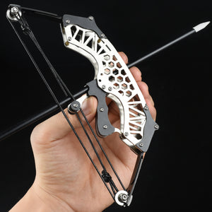 Black Stainless Steel Mini Pulley Composite Bow Target Indoor And Outdoor Shooting INDIAN SLINGSHOT