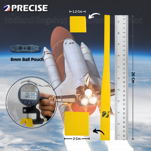 Gray Precise Premium 0.70mm Thickness, 26cm Long Sharpened Slingshot Rubber Band for Double Speed and Accuracy INDIAN SLINGSHOT