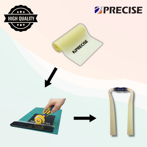 White Smoke 3-Pieces Flag Rubber Slingshot Replacement Bands | 17cm, 20cm & 24cm | 0.75mm Flat Latex Bands in Orange, White & Green | Sling Tool Accessories INDIAN SLINGSHOT