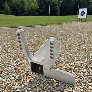 Slate Gray DIY Set 1 High Velocity Powerful Mechanical Slingshot Rifle Long Rod Head INDIAN SLINGSHOT