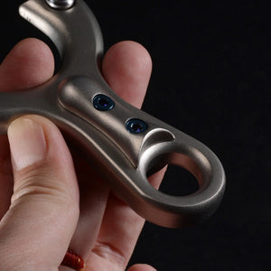 Rosy Brown Popeye Palm Treasure Stainless Steel High-Power Slingshot MARKSMAN