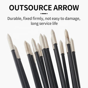 Dark Slate Gray SPG 6mm Fiberglass Arrows – 80cm Archery Arrows with Steel Tips SPG